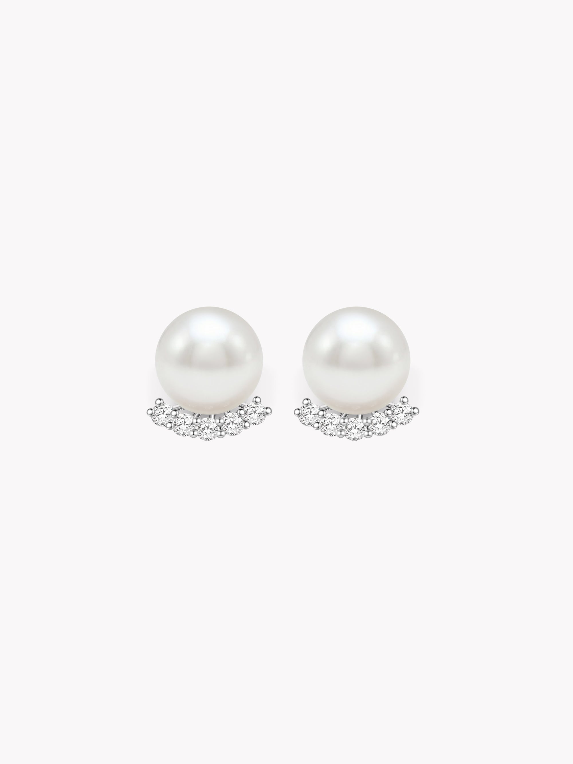 Pearl Crown Stud Earrings