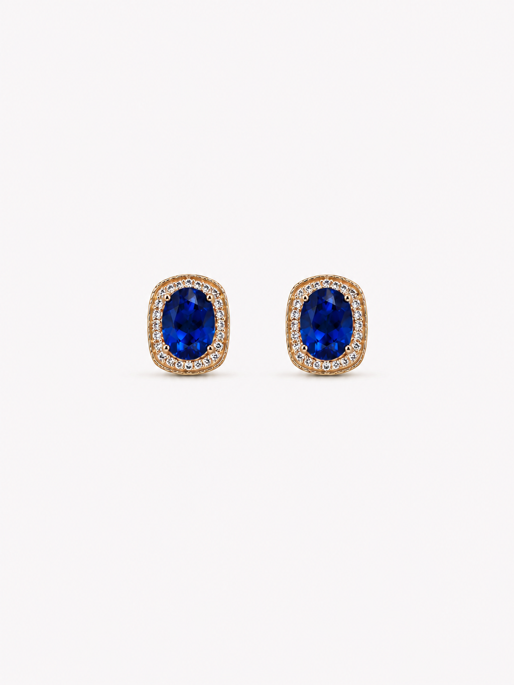 Sapphire Halo Studs