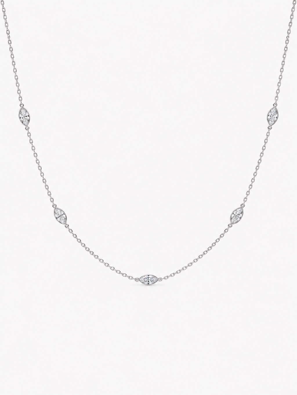 Marquise Diamond Station Necklace