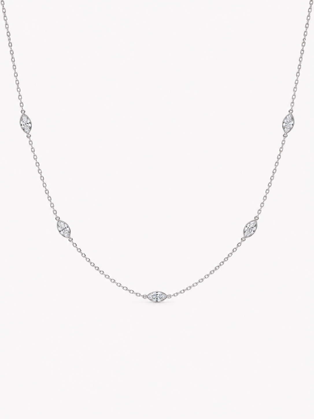 Marquise Diamond Station Necklace