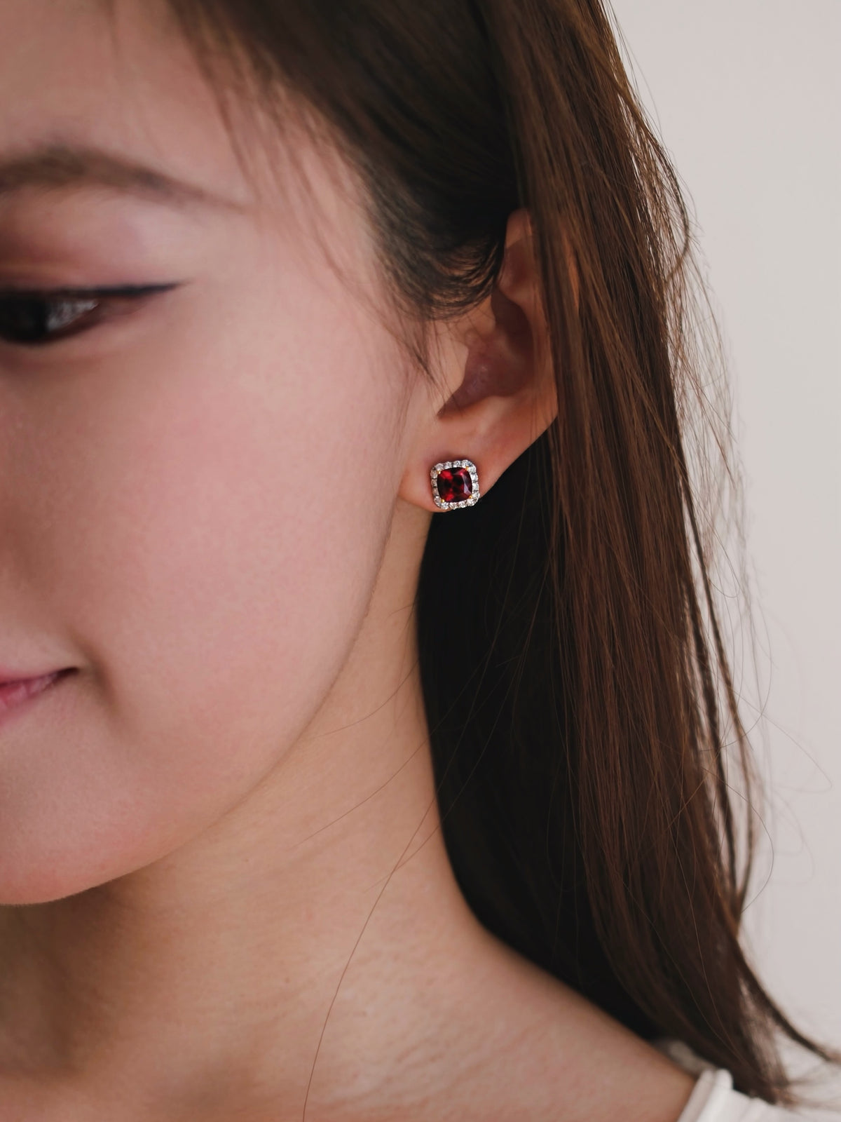 Love Letter Ruby Stud Earrings