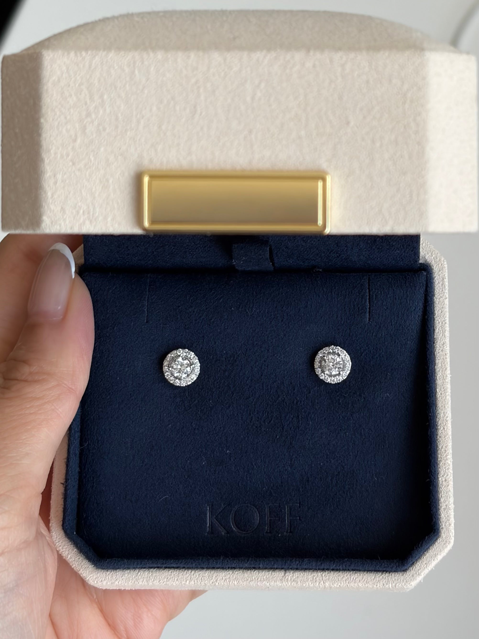 Custom Order- Halo Stud Earrings