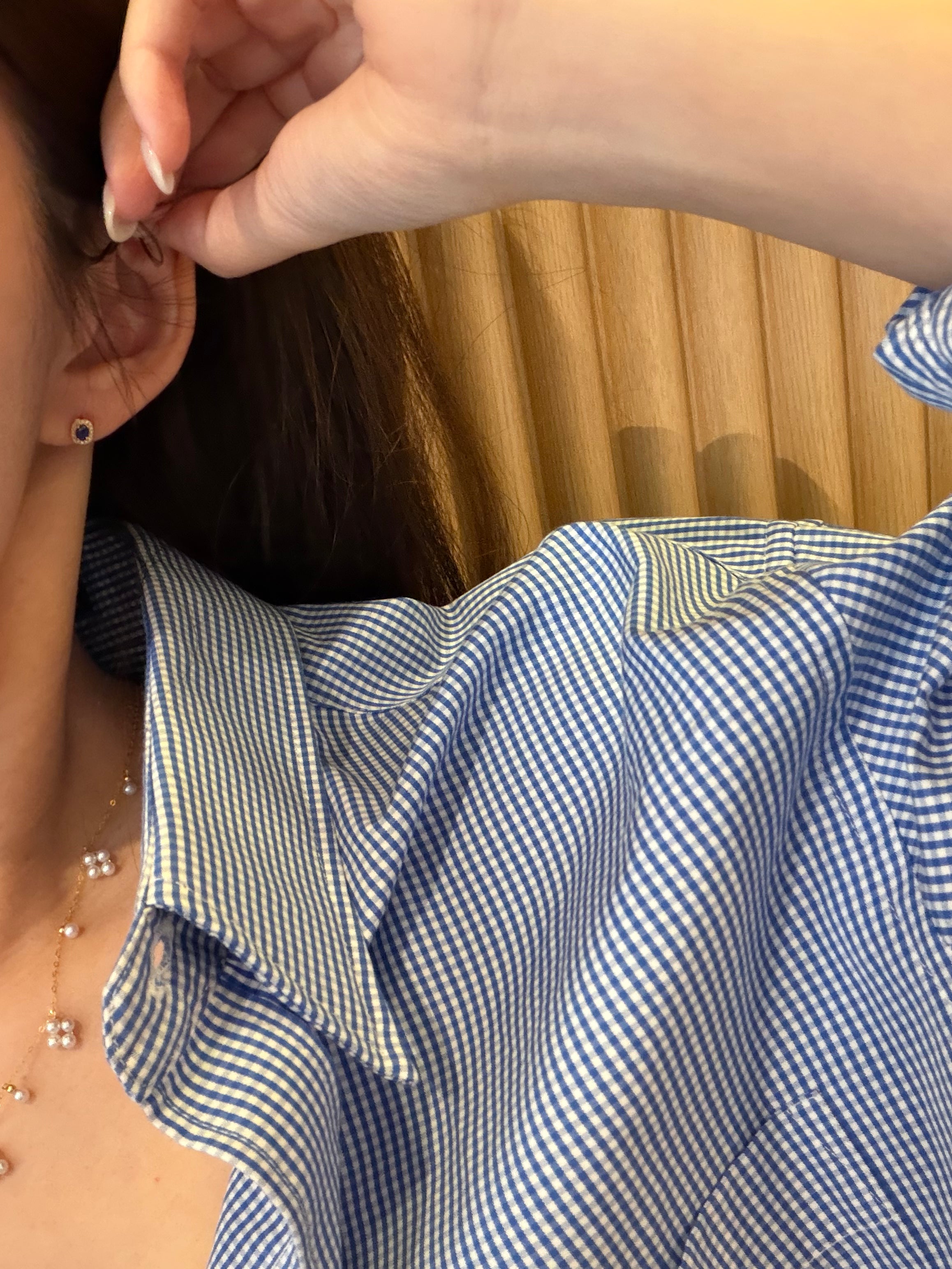 Petite Sapphire Halo Studs